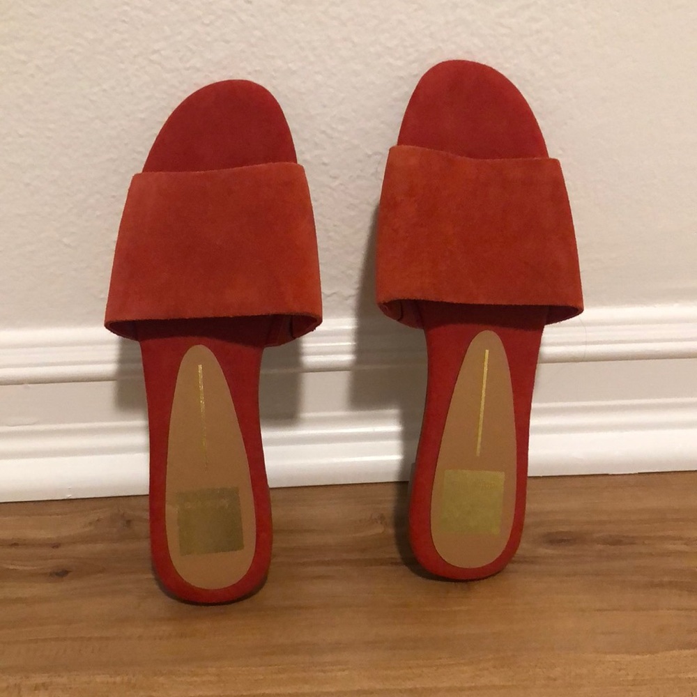 Dolce Vita Doll Slide Sandal Red Suede